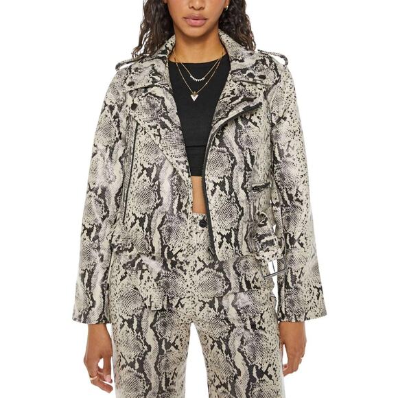 NEW NWT MOTHER Chopper Moto Jacket in Cold Blood Size XS